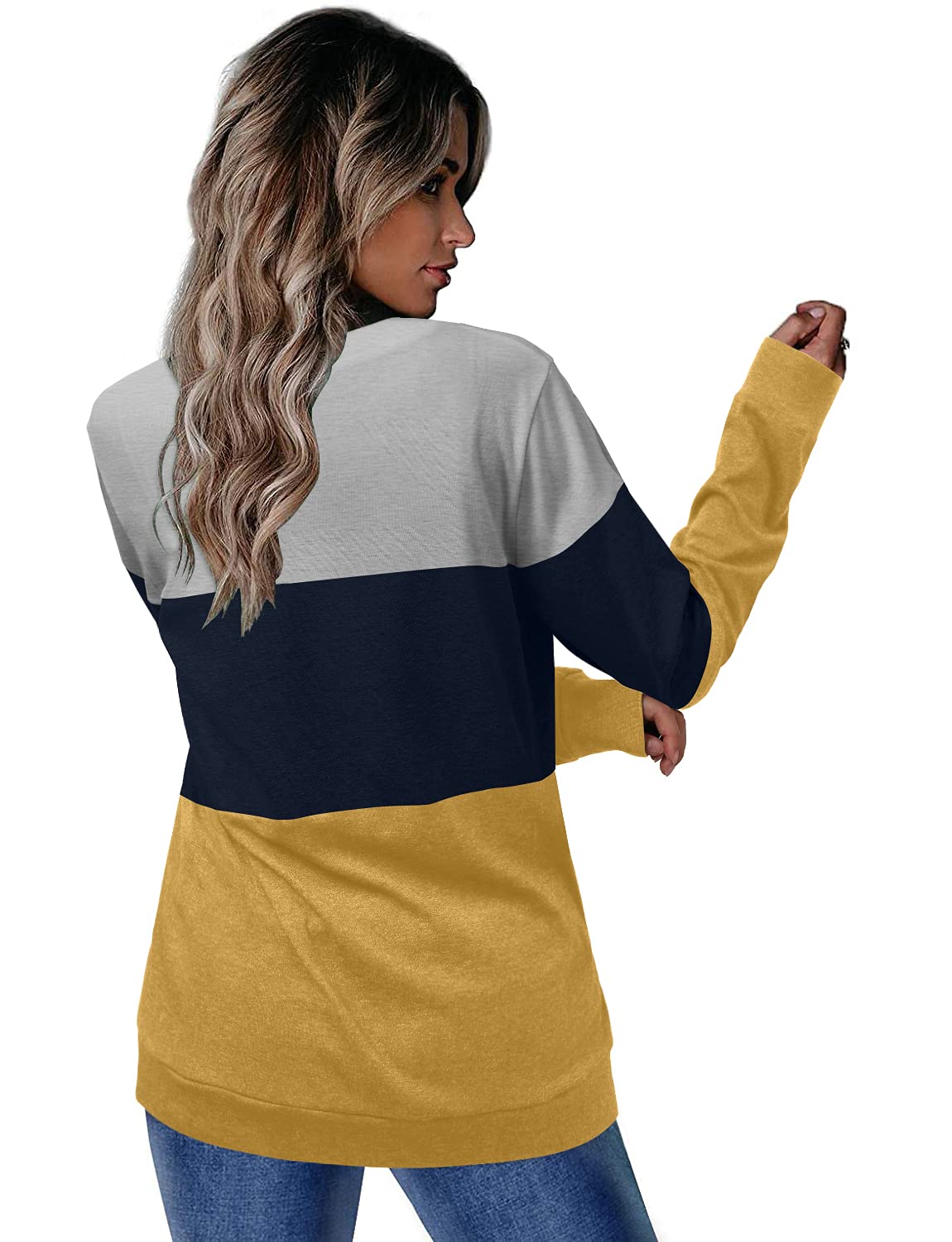 Women's Round Neck Colorblock Casual Top(Buy 2 Free Shipping)