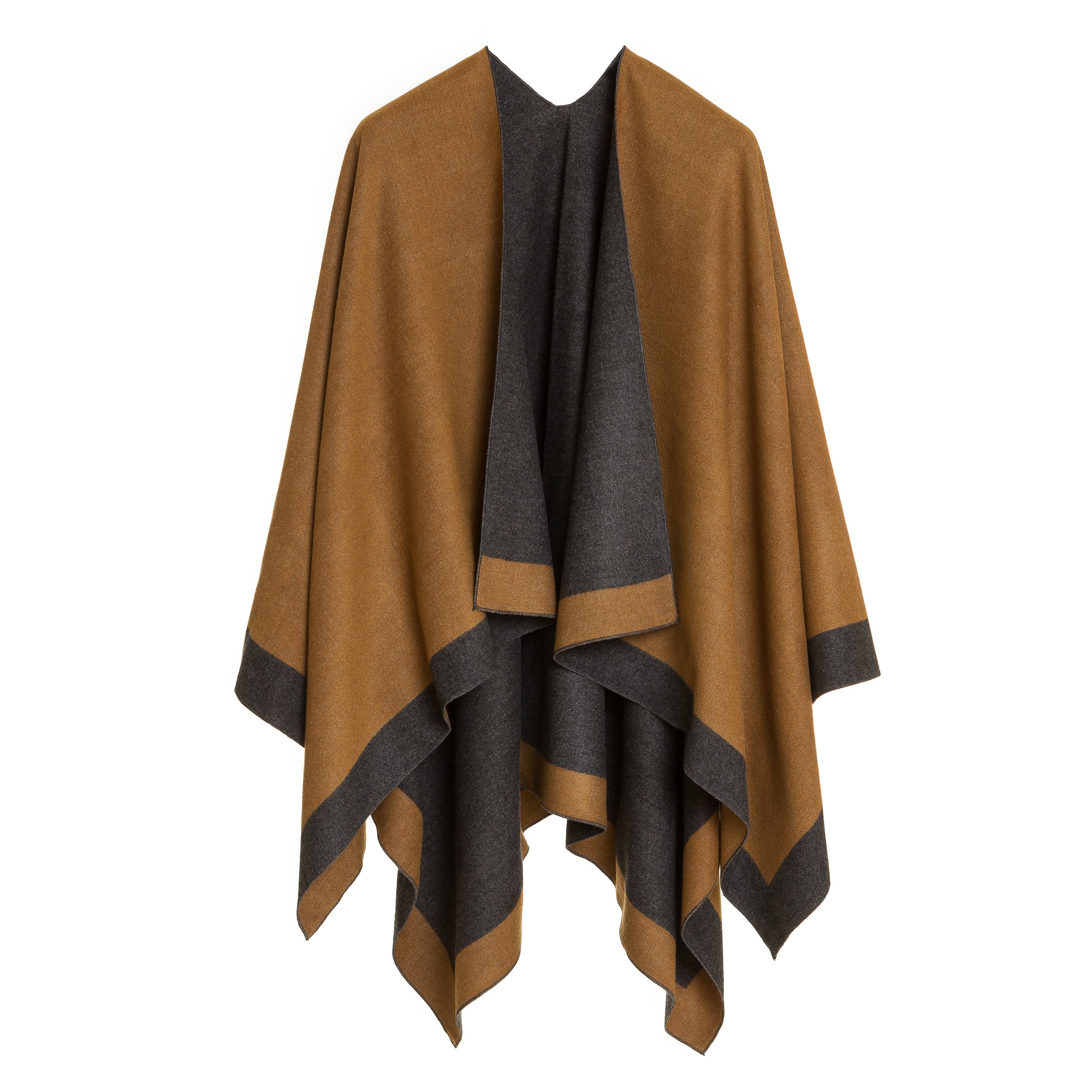 Women's Shawl Wrap Poncho Ruana Cape Cardigan Sweater Open Front 