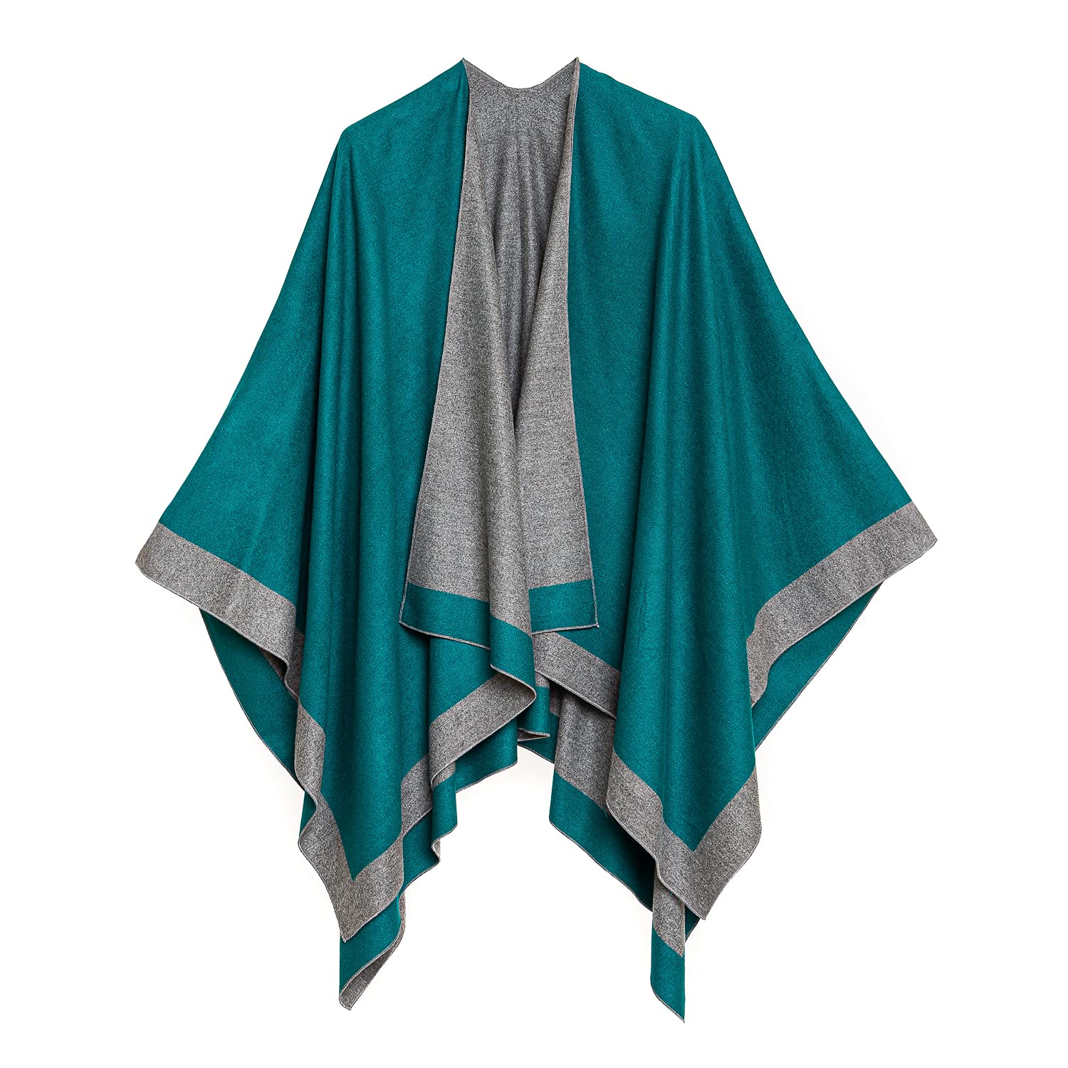 Women's Shawl Wrap Poncho Ruana Cape Cardigan Sweater Open Front 