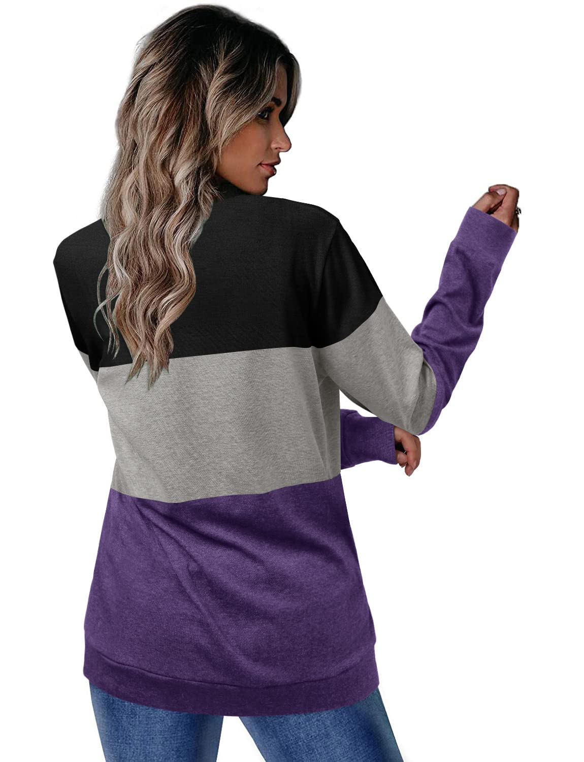 Women's Round Neck Colorblock Casual Top(Buy 2 Free Shipping)