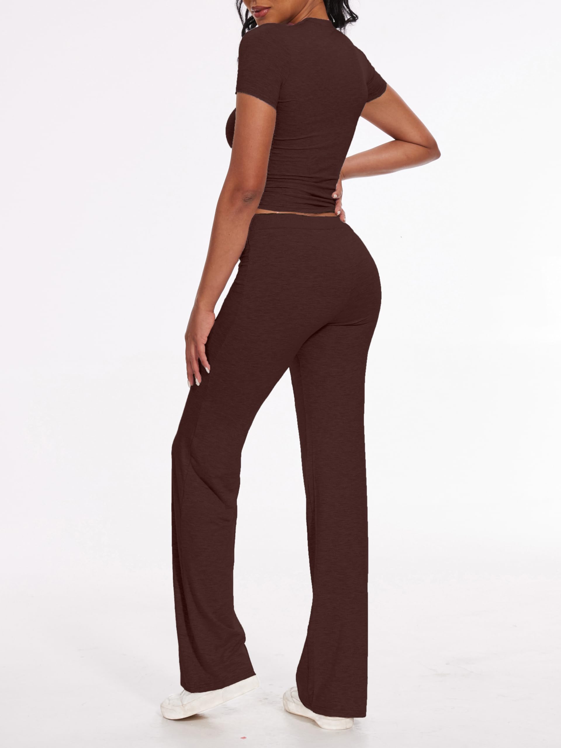 Women's 2 Piece Lounge Sets Straight Leg Pants Set 