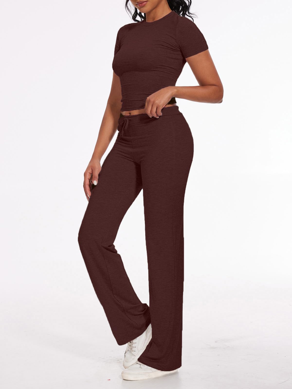 Women's 2 Piece Lounge Sets Straight Leg Pants Set 