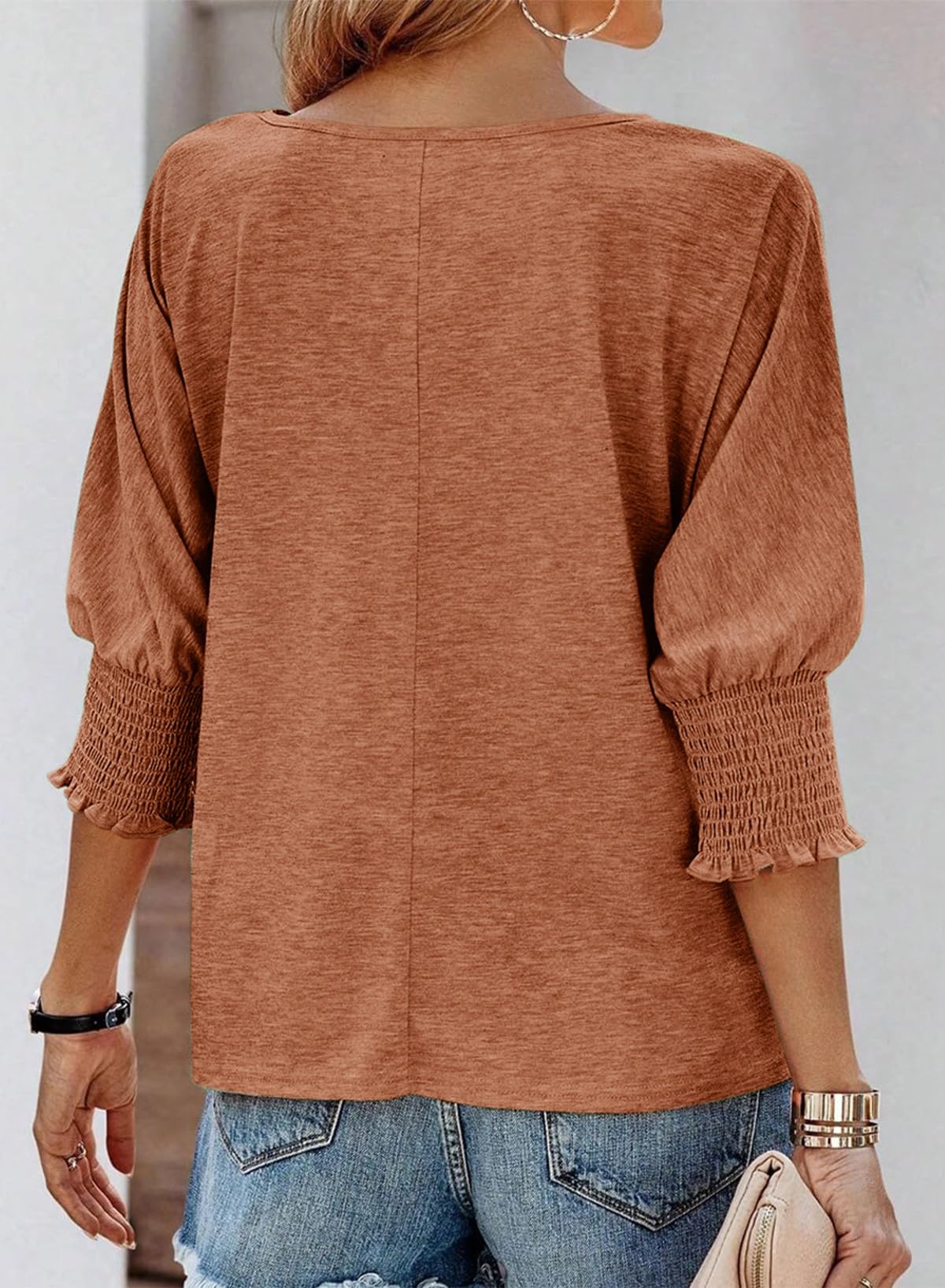 Women's Fashion 3/4 Sleeve Crewneck Basic Business T-Shirts (BUY 2 FREE SHIPPING!!!)