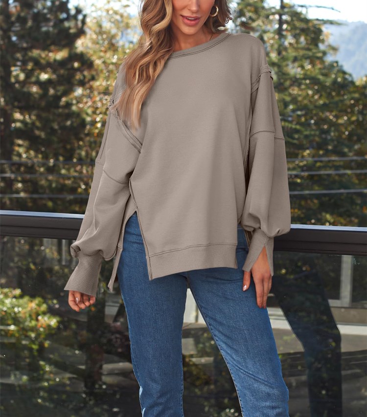 Women's Oversized Crew Neck Sweatshirt（Buy 2 Free Shipping）