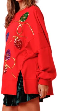 Christmas Lights Sequin Sweatshirt