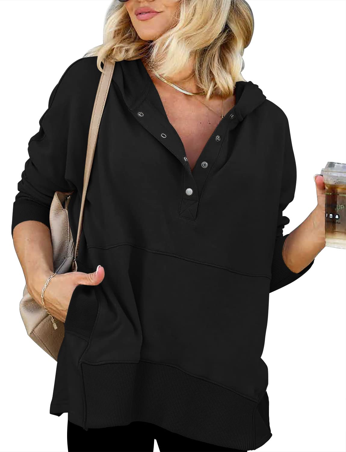 2024 Hot Sale Women's Snap Front Lounge Hoodie(50% OFF!!!)