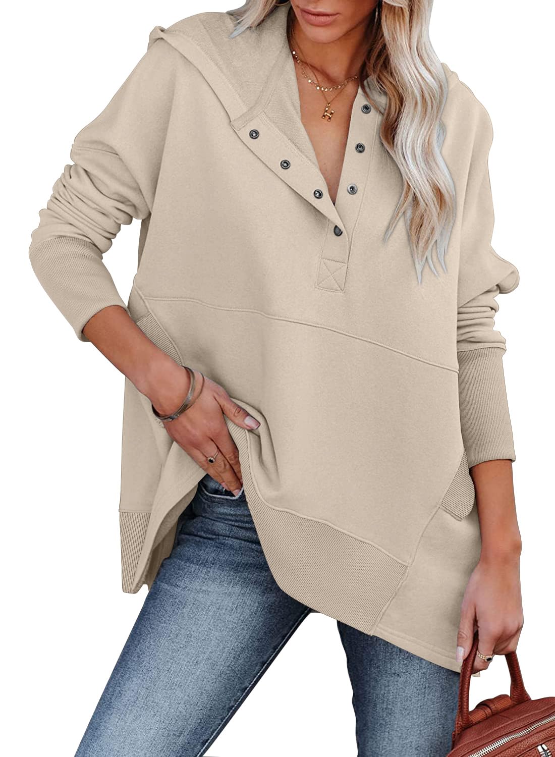 2024 Hot Sale Women's Snap Front Lounge Hoodie(50% OFF!!!)