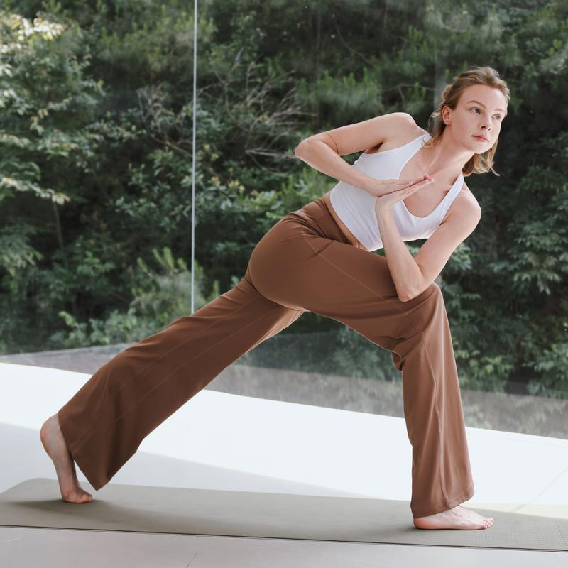 High Waisted Loose Wide Leg Yoga Pants   Lounge Casual Work Pants