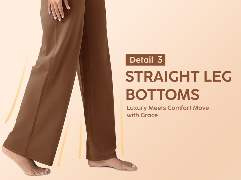 High Waisted Loose Wide Leg Yoga Pants   Lounge Casual Work Pants