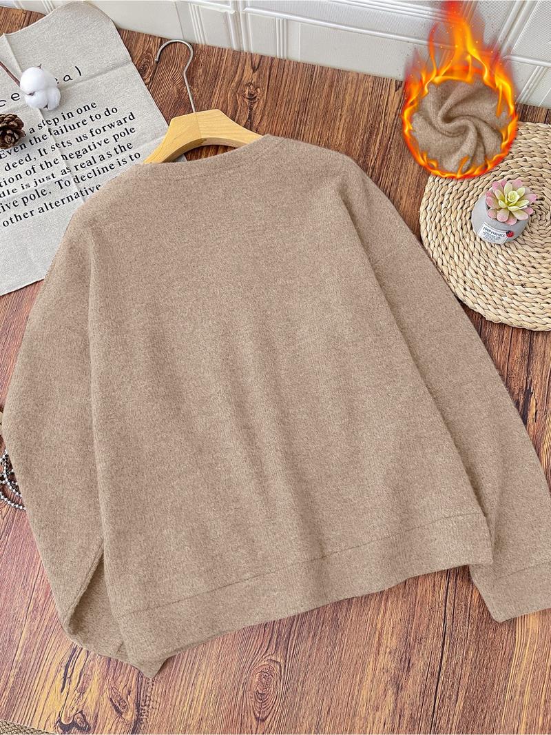 🎄🎊Christmas line Christmas tree print comfortable round neck  sweater tops
