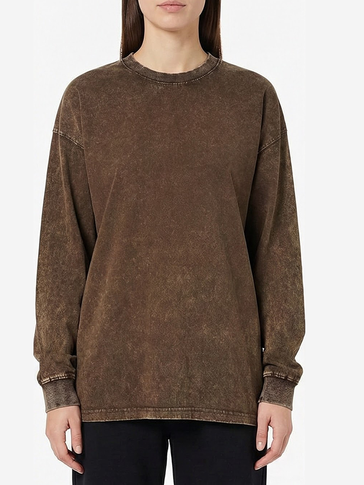 Women's Stone Wash Loose Fit Sweatshirt (Buy 2 Free Shipping)