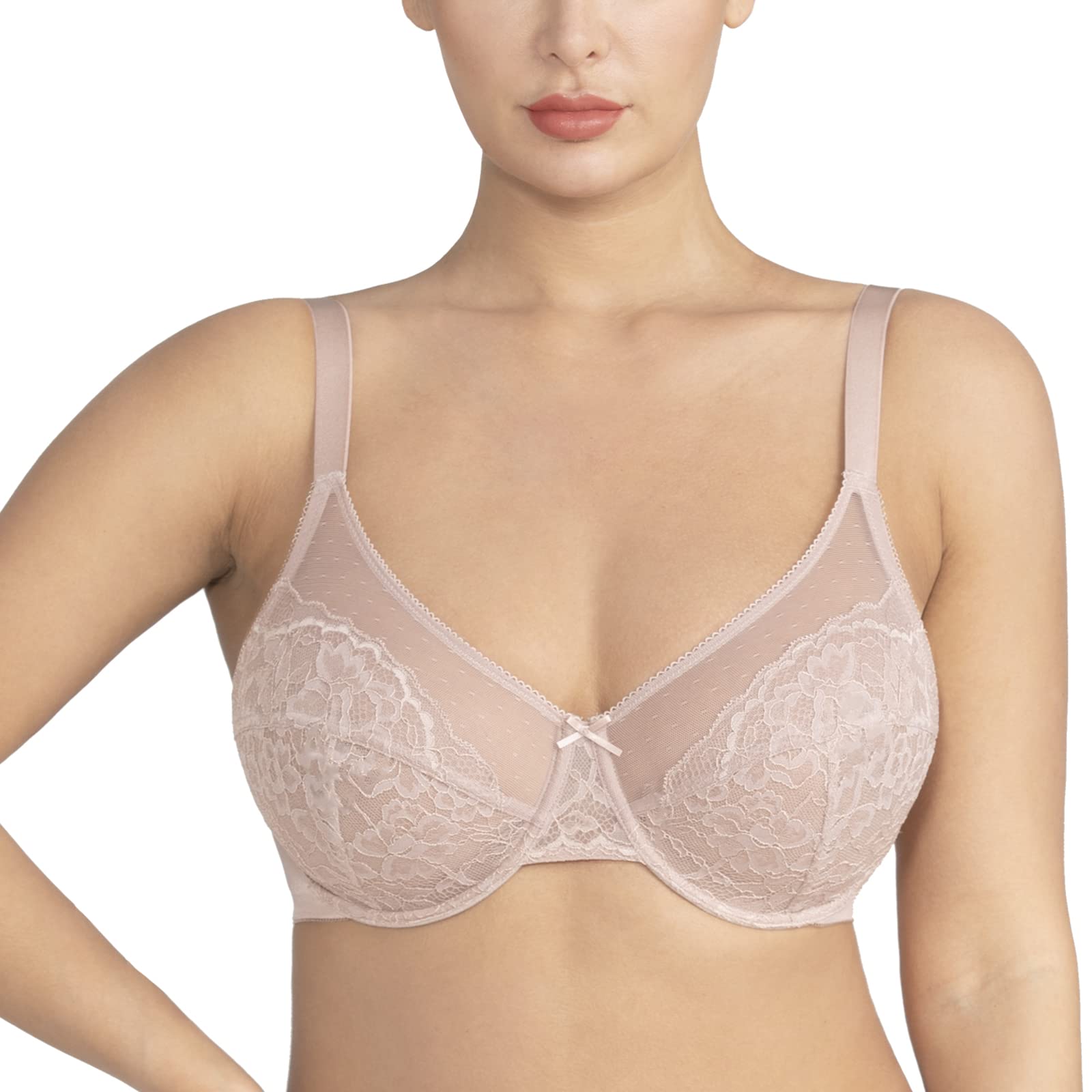 Women's Lace Unlined Full Coverage Underwire Bra (Buy 2 Free Shipping)