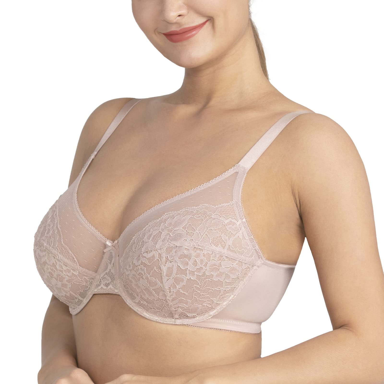 Women's Lace Unlined Full Coverage Underwire Bra (Buy 2 Free Shipping)