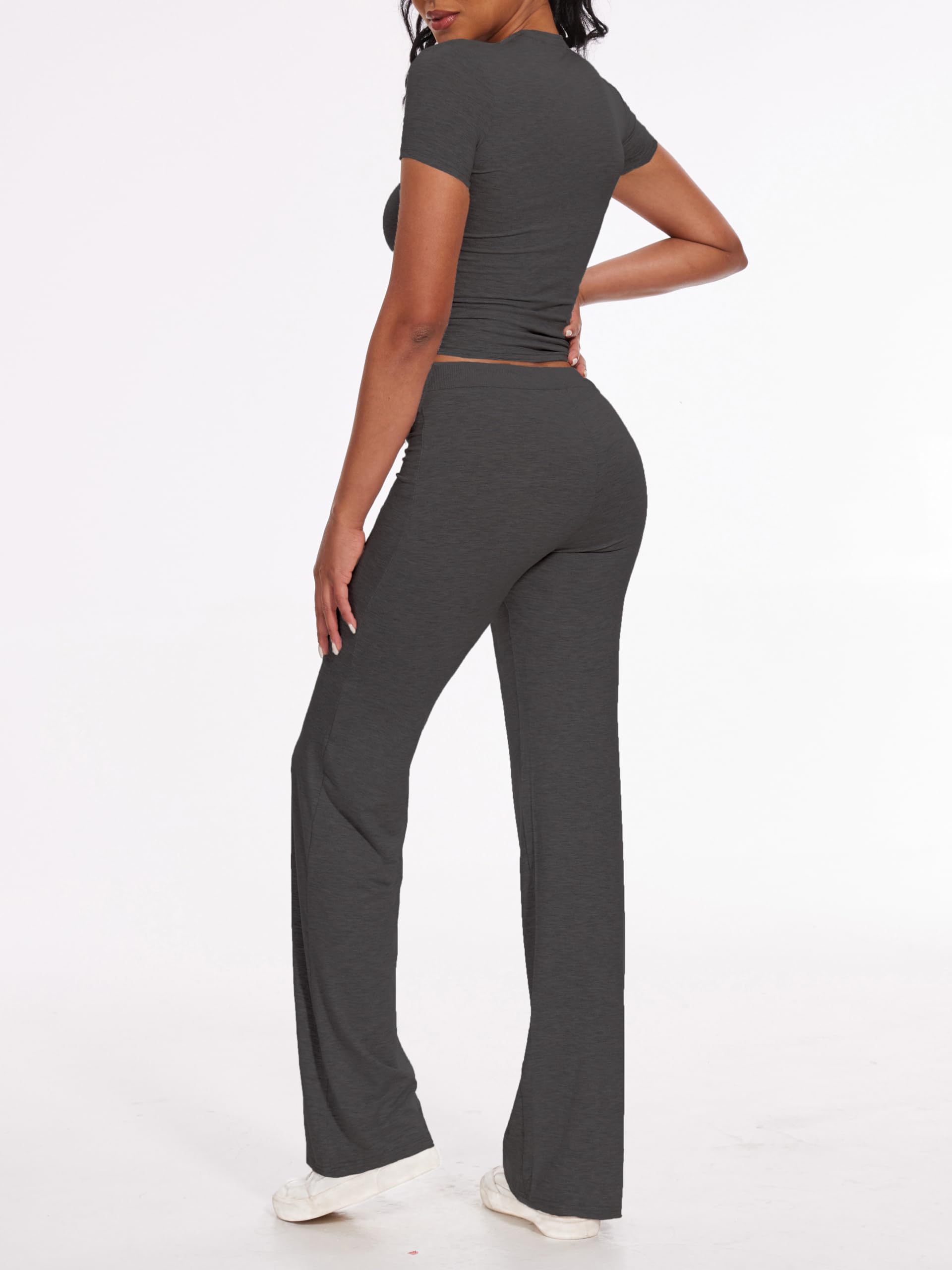 Women's 2 Piece Lounge Sets Straight Leg Pants Set 