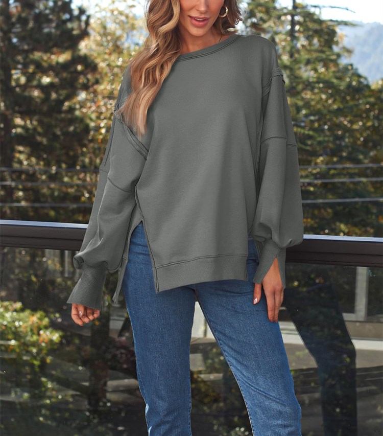 Women's Oversized Crew Neck Sweatshirt（Buy 2 Free Shipping）