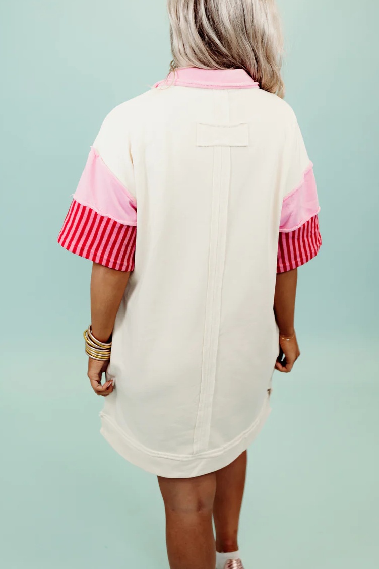 Color Block Notch Neck Mini Dress (BUY 2 FREE SHIPPING)