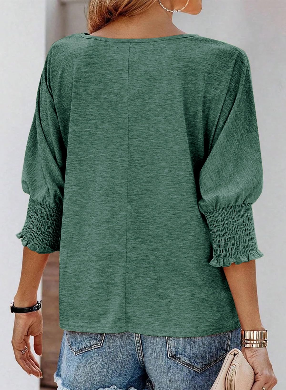 Women's Fashion 3/4 Sleeve Crewneck Basic Business T-Shirts (BUY 2 FREE SHIPPING!!!)