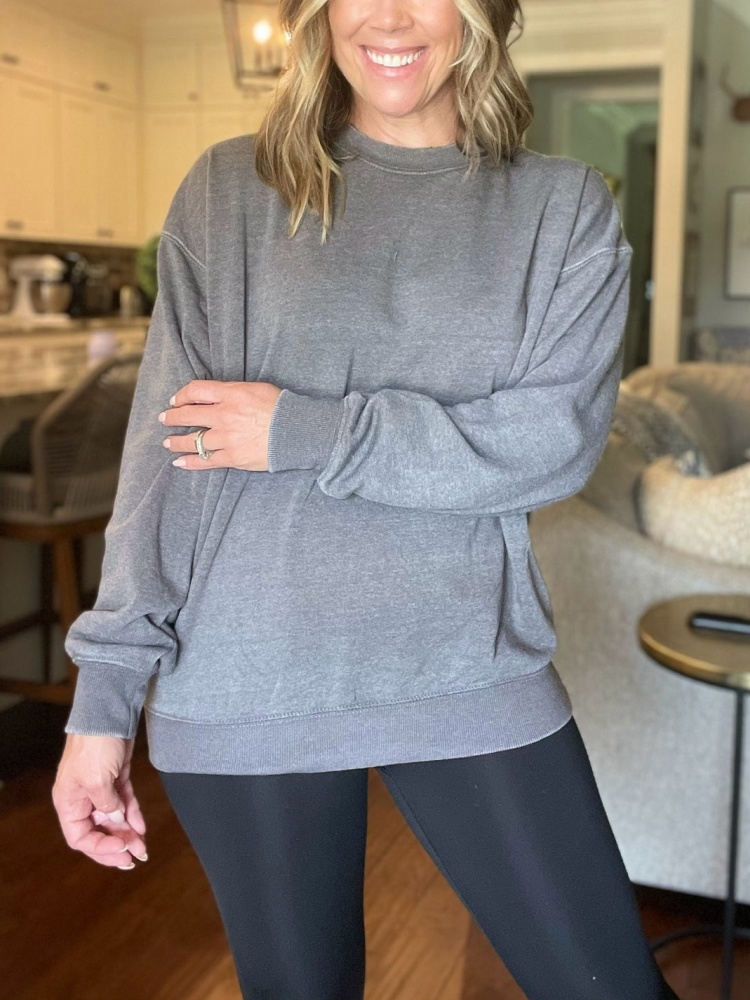 Fleece Lined Oversized Sweatshirt
