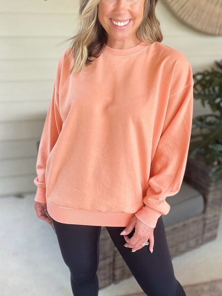 Fleece Lined Oversized Sweatshirt