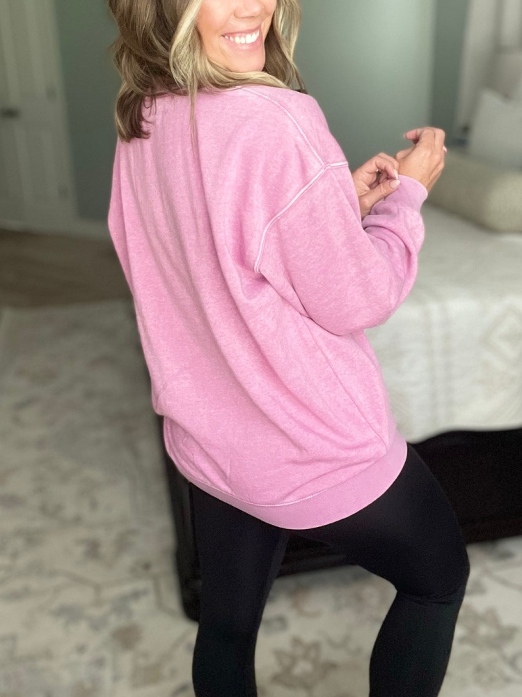 Fleece Lined Oversized Sweatshirt