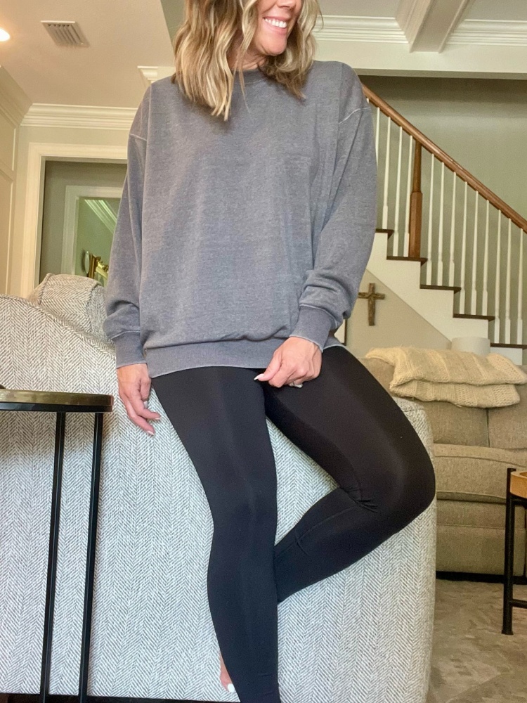 Fleece Lined Oversized Sweatshirt