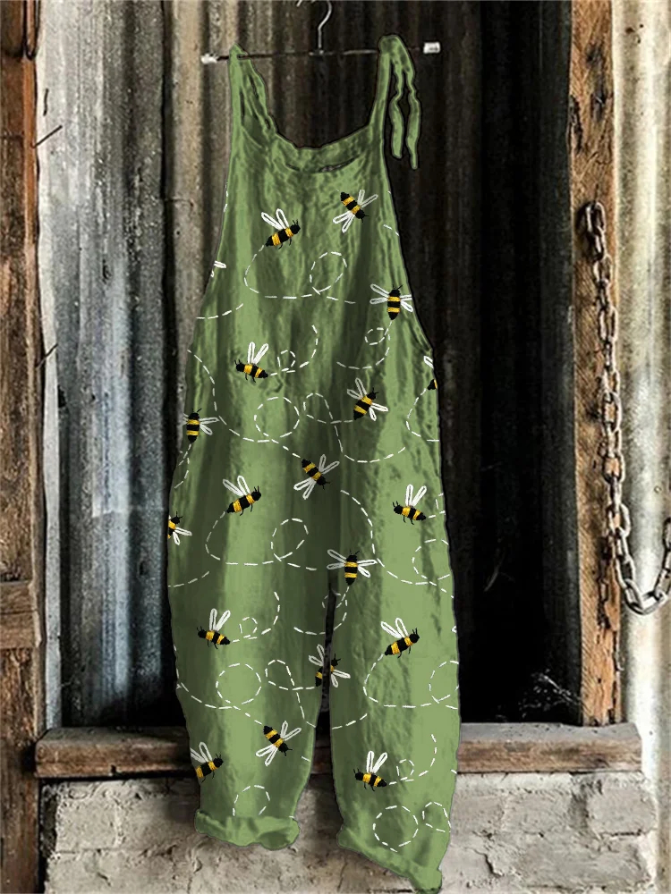  Loose casual jumpsuit with fun print