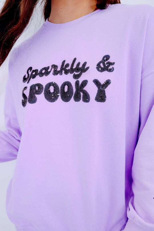 Women's Sparkly & Spooky Sequin Sweatshirt