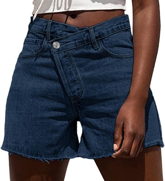 Womens Crossover Jean Shorts (BUY 2 FREE SHIPPING)