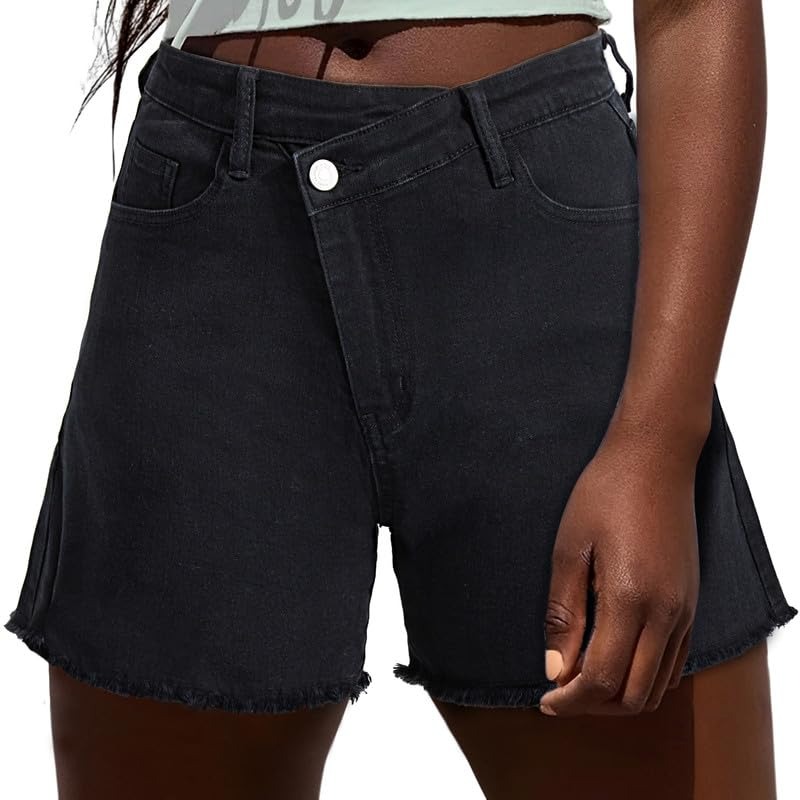 Womens Crossover Jean Shorts (BUY 2 FREE SHIPPING)