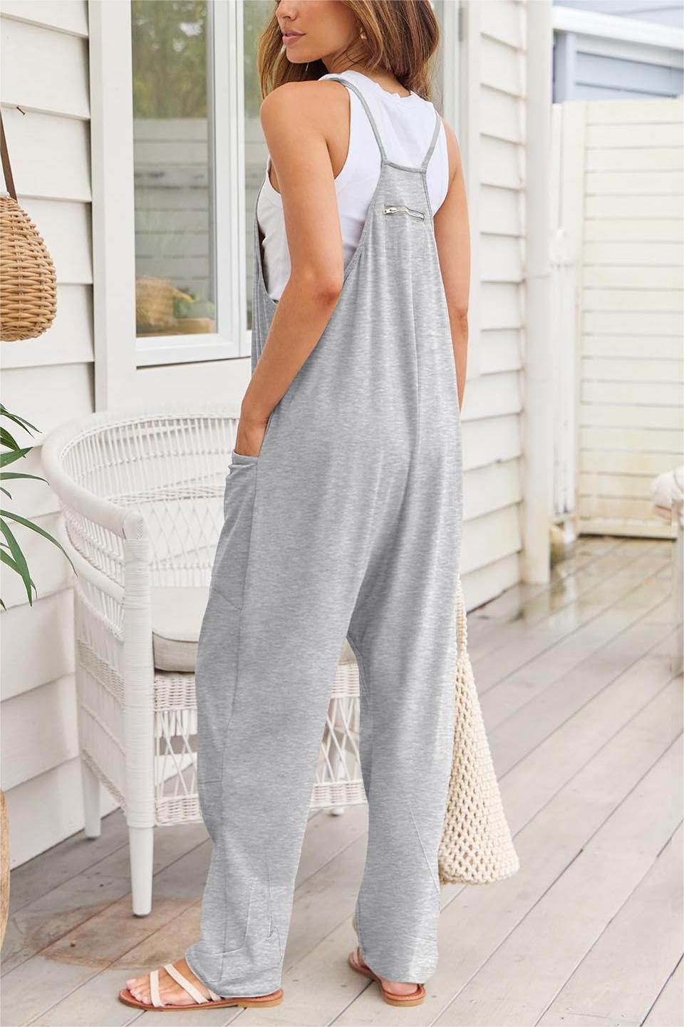 2024 New Wide Leg Jumpsuit with Pockets(Buy 2 Free Shipping)