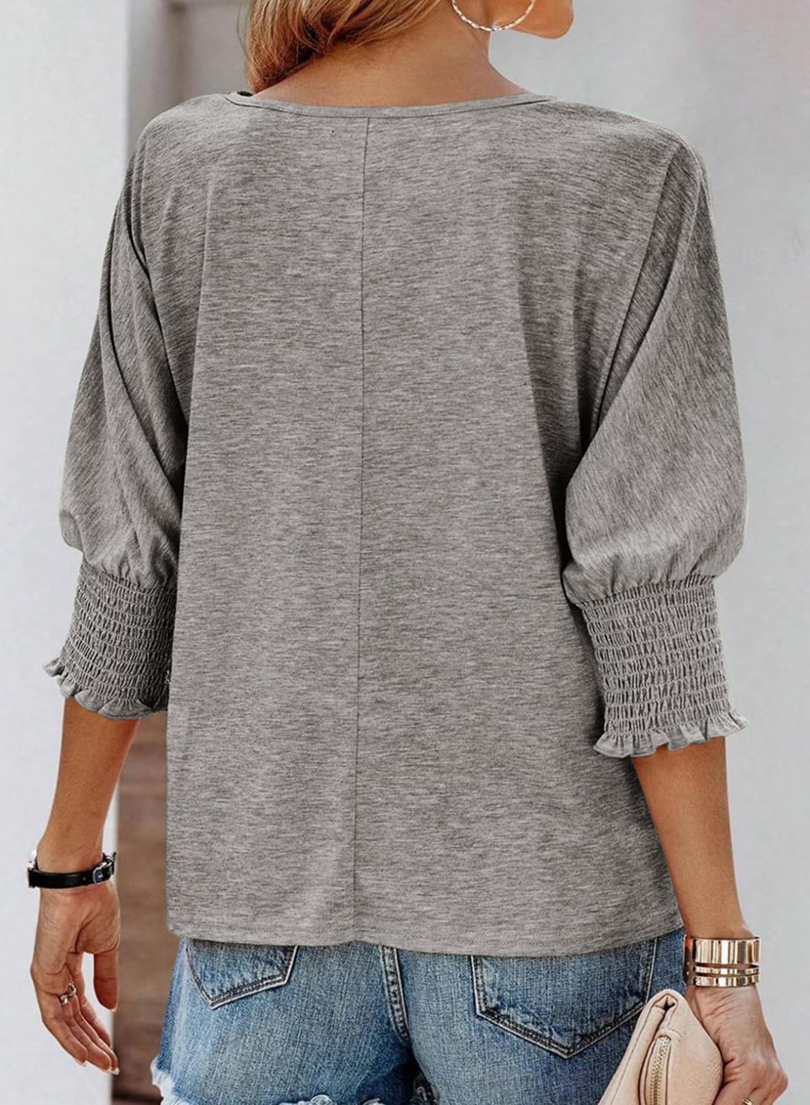 Women's Fashion 3/4 Sleeve Crewneck Basic Business T-Shirts (BUY 2 FREE SHIPPING!!!)