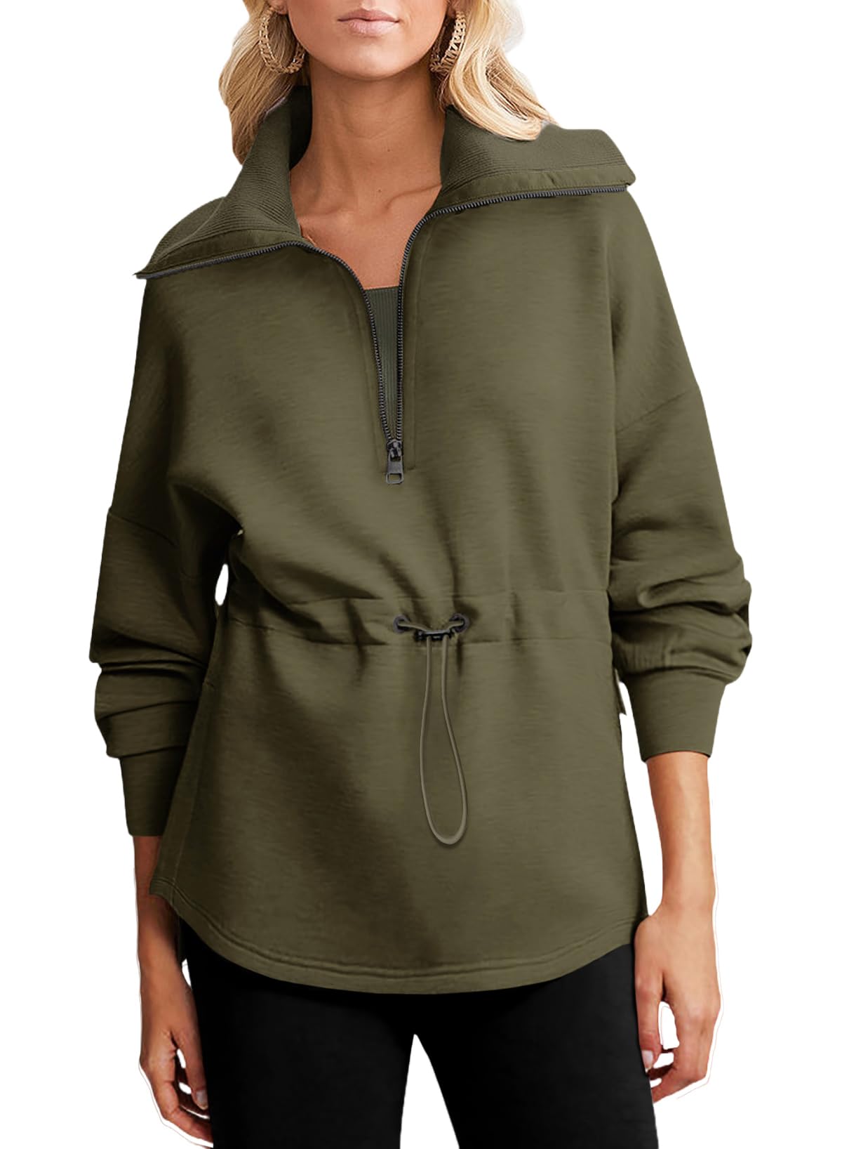  Womens Sweatshirt With Drawstring Waist