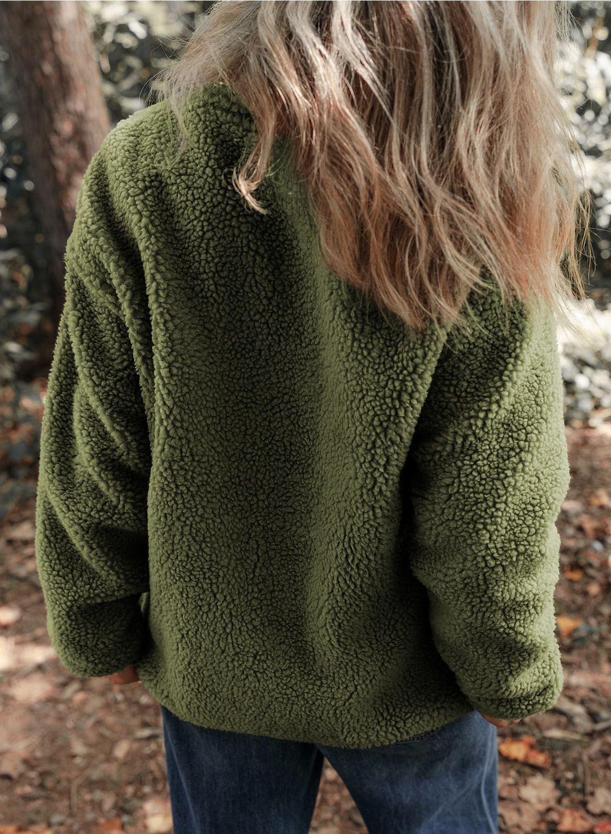 Womens Winter Trendy Full Zipper Fleece Jackets with Pockets