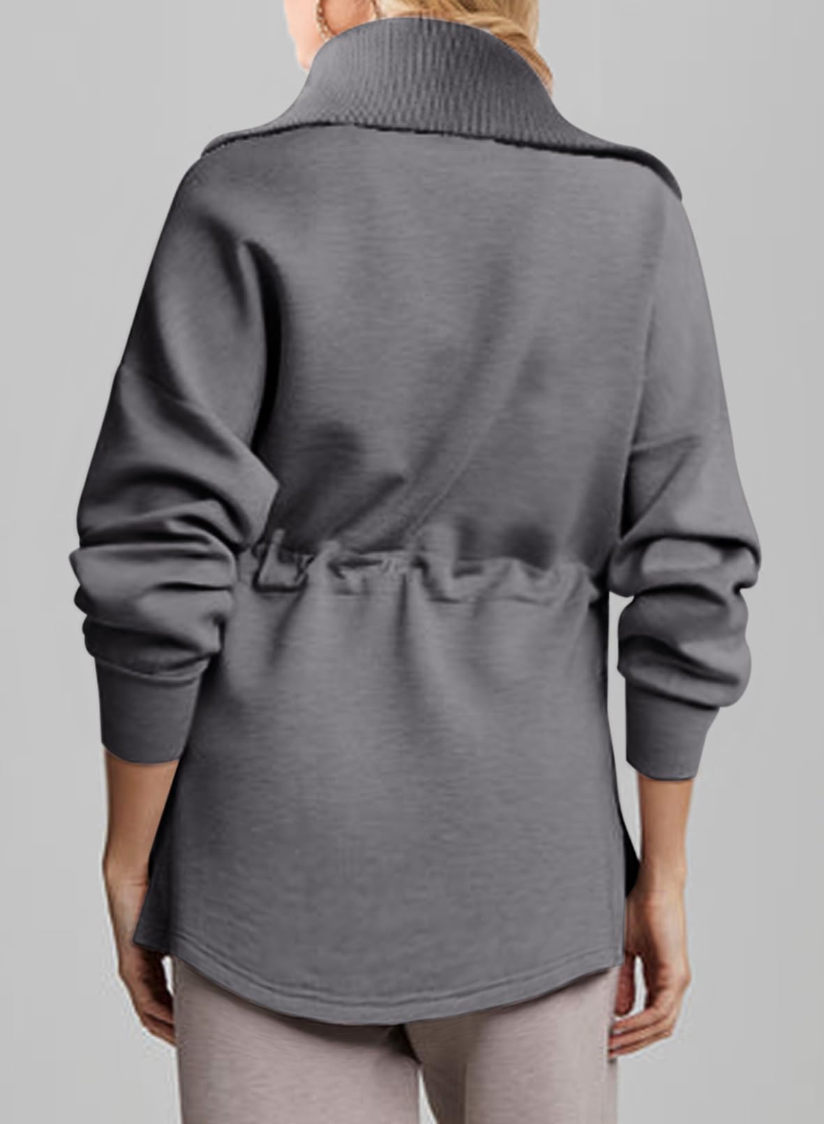  Womens Sweatshirt With Drawstring Waist
