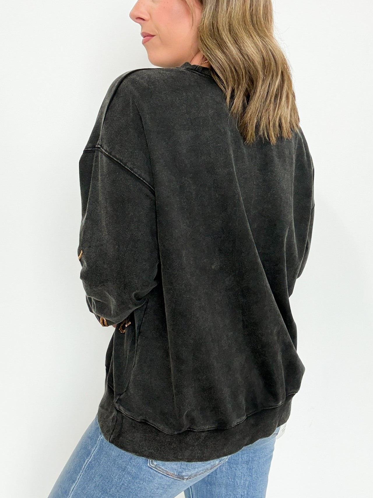 Women's Santa Pattern Sequin Pullover