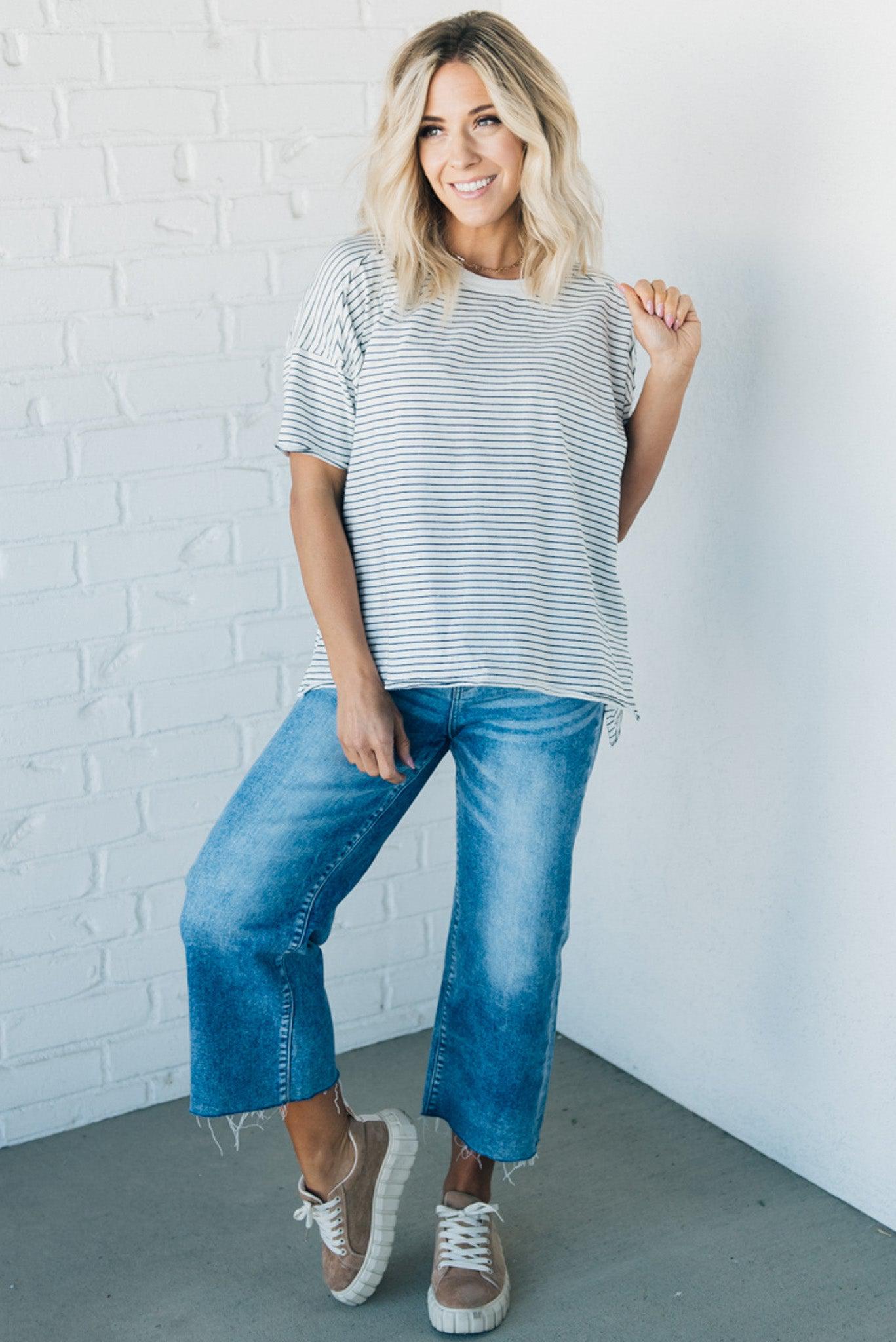 Hazel Striped Boxy Tee