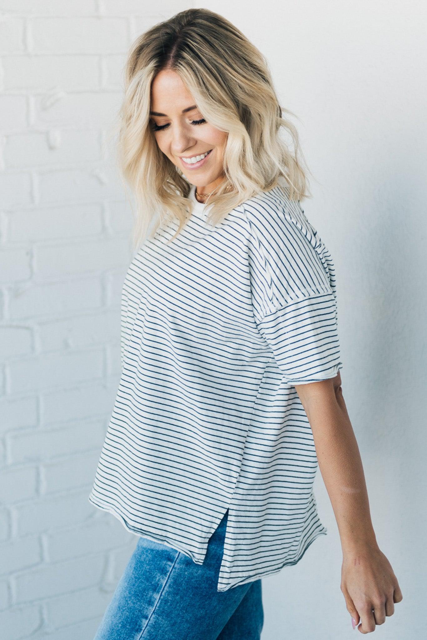Hazel Striped Boxy Tee