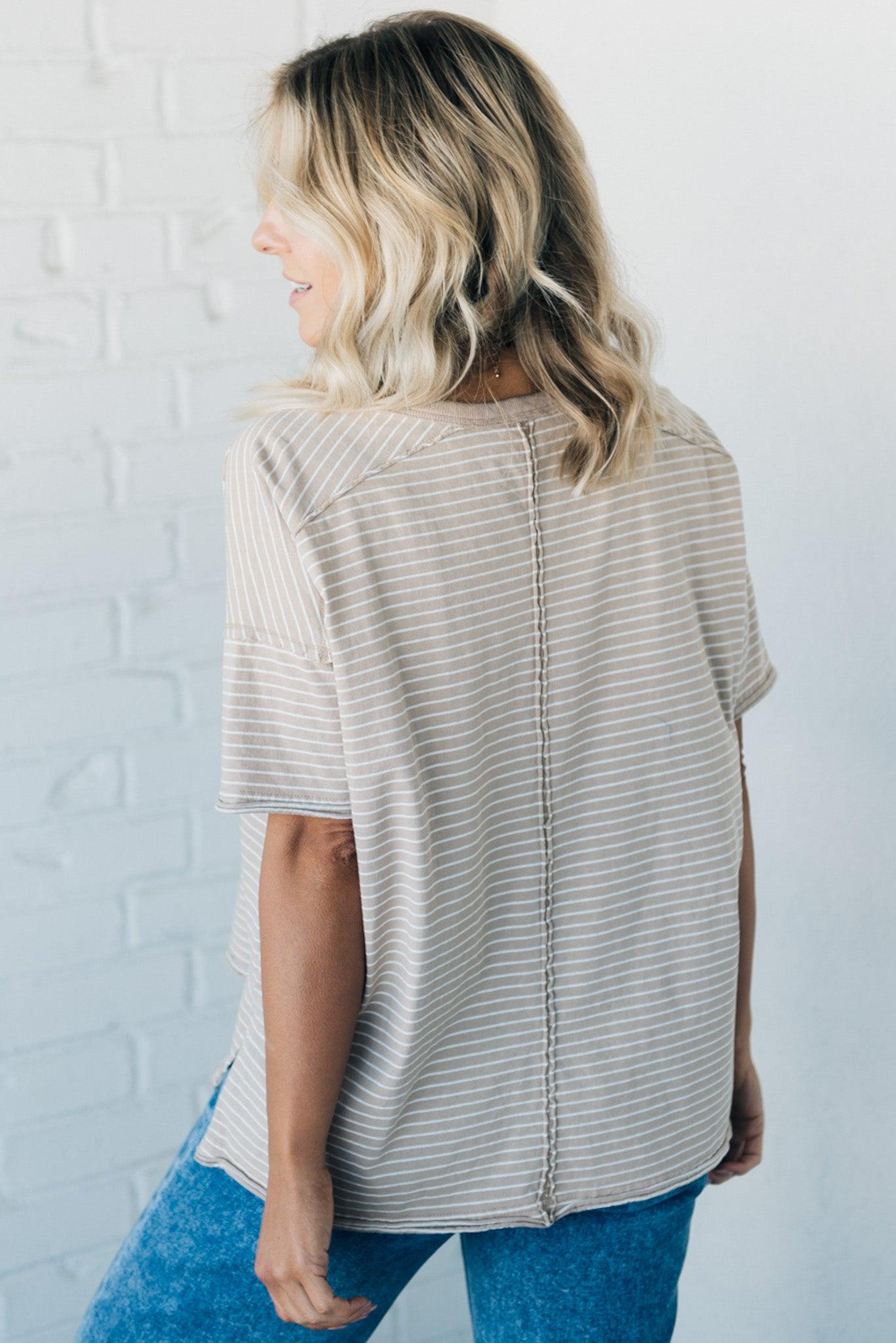 Hazel Striped Boxy Tee