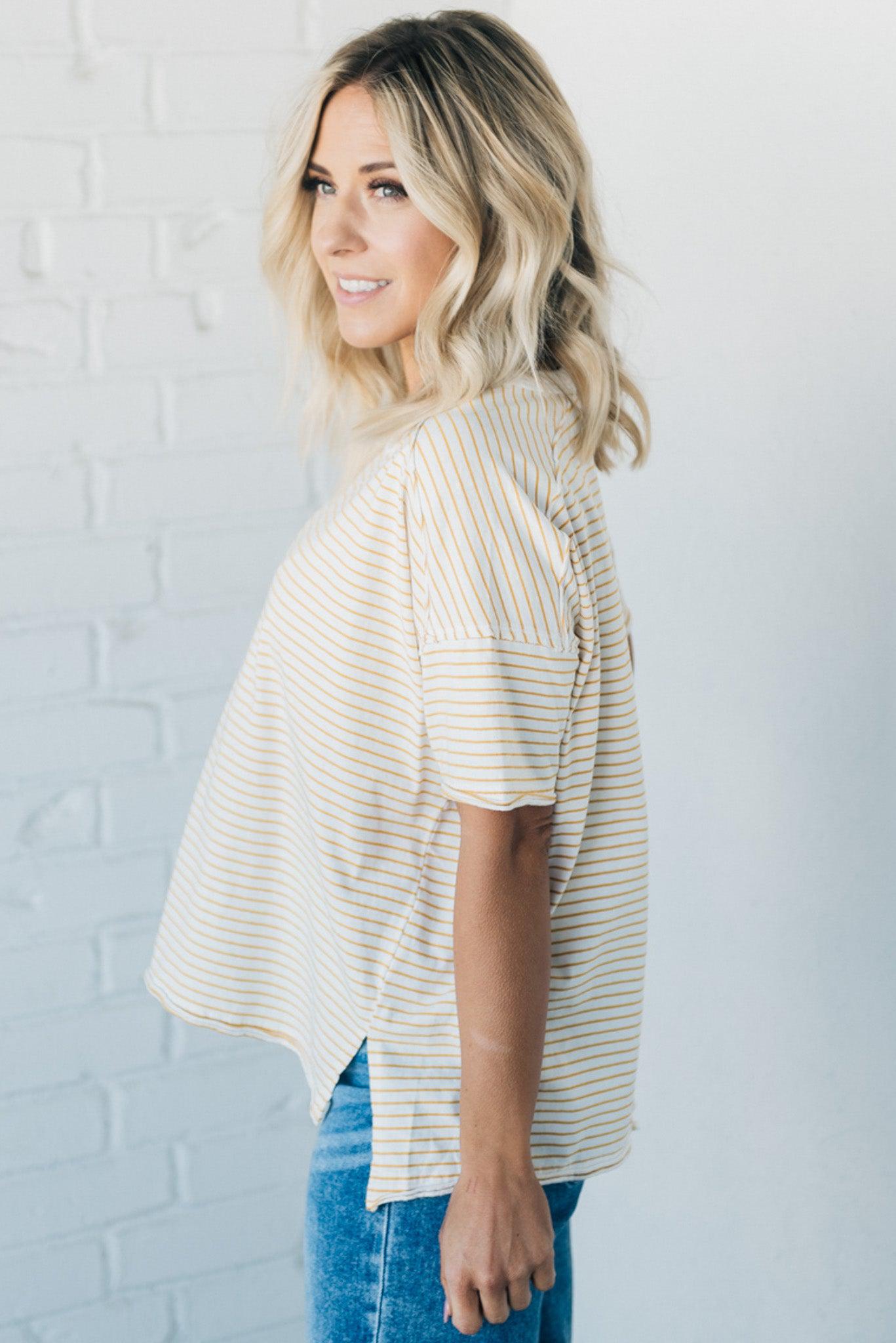 Hazel Striped Boxy Tee