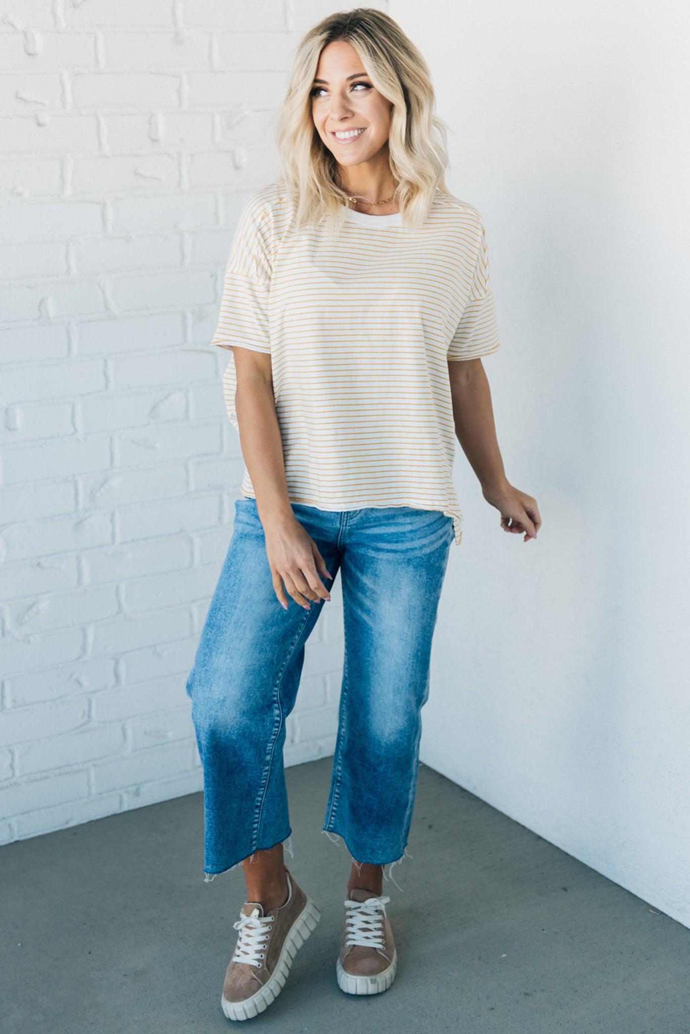 Hazel Striped Boxy Tee