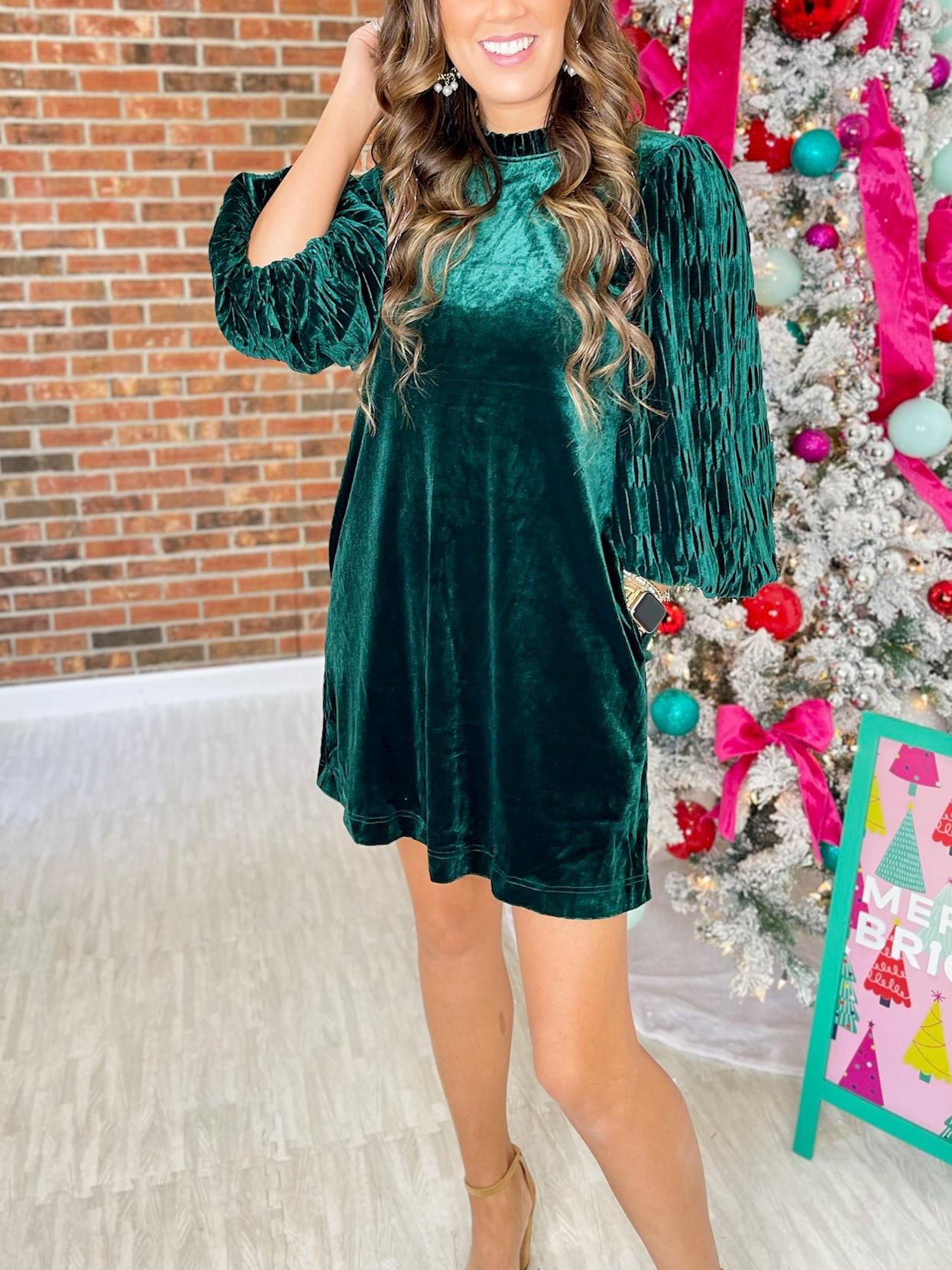 Women's Crushed Velvet Mini Dress