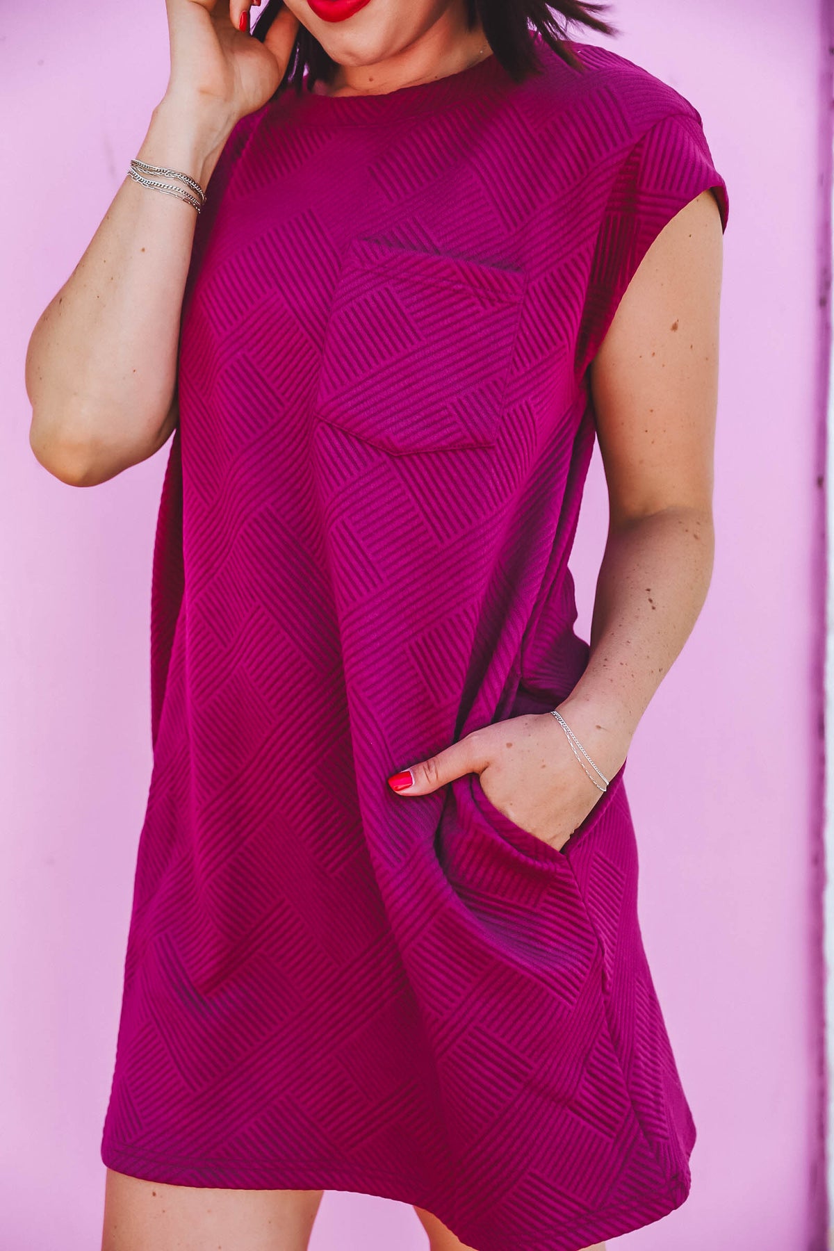 Women's Classic Perfect Textured Mini Dress (Buy 2 Free Shipping)