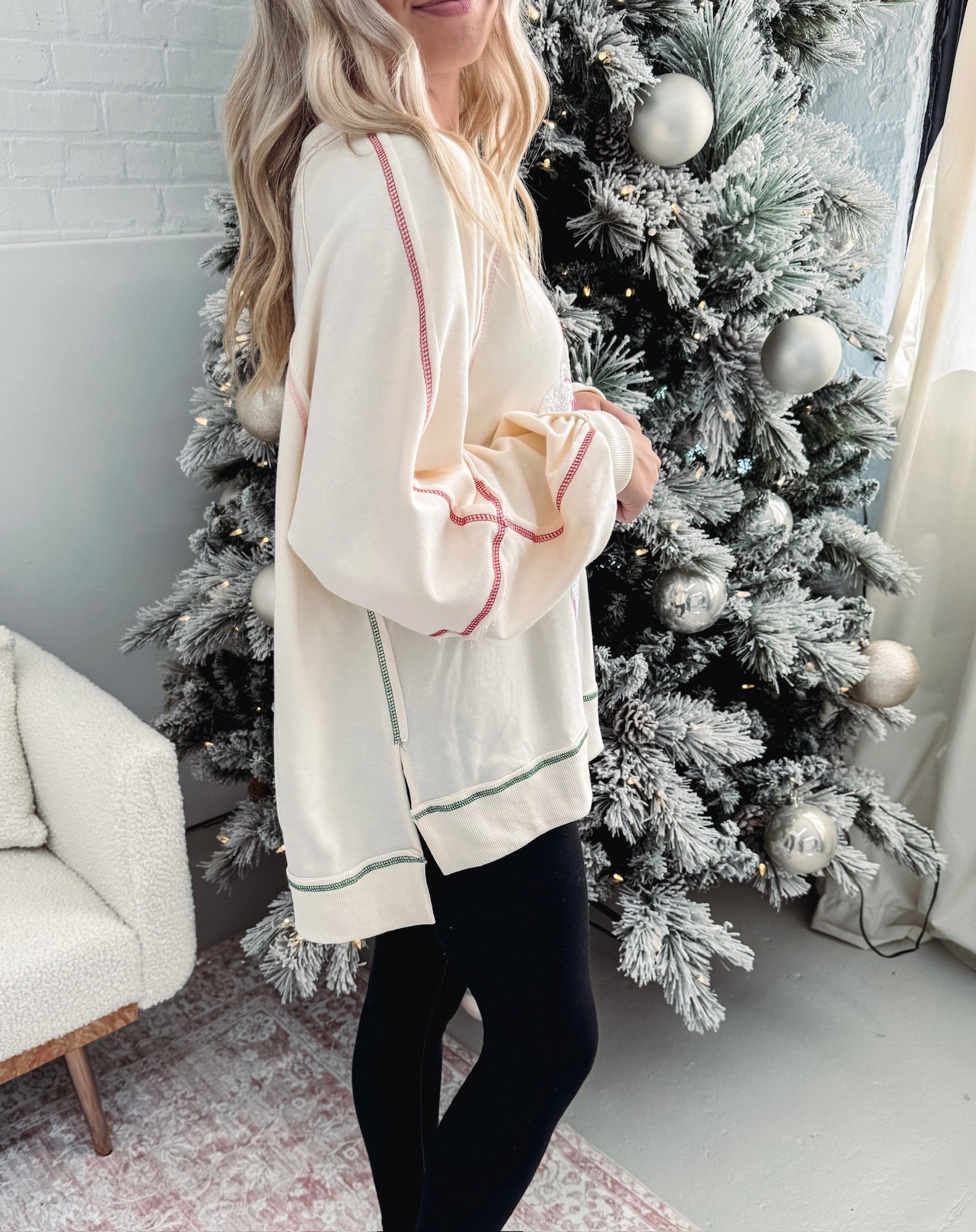 2024 Women's Santa Bow Sequin Pullover (Buy 2 Free Shipping)