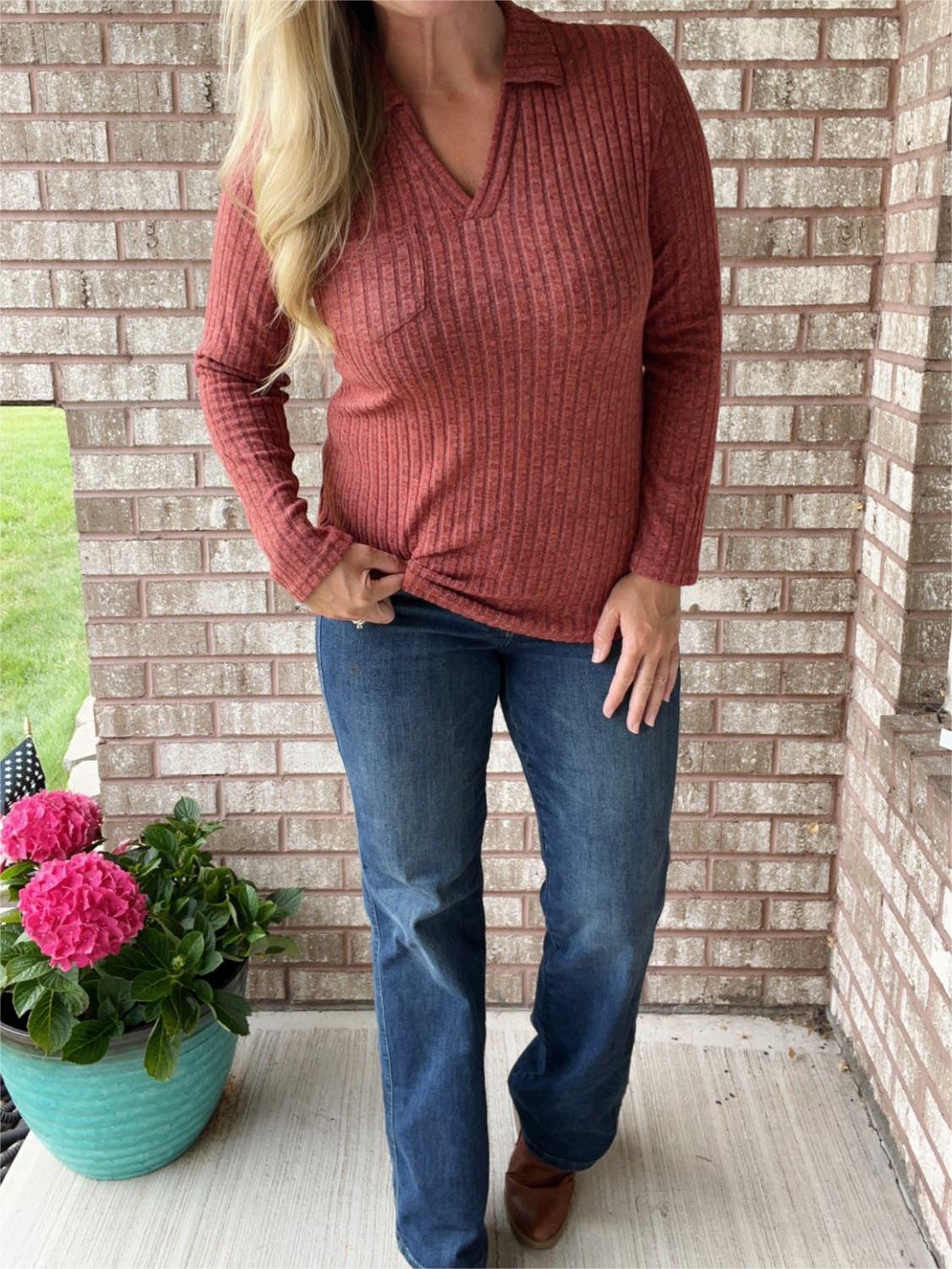 Womens Tunic Tops Long Sleeve Polo Shirts 