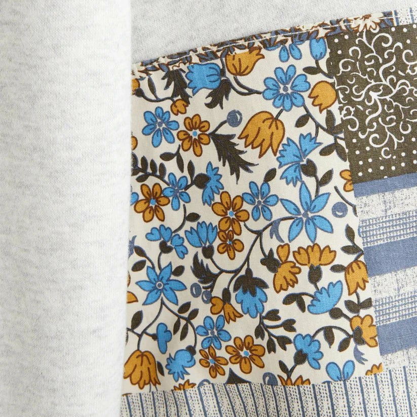 Womens Quilted Graphic Essential Popover Hoodie