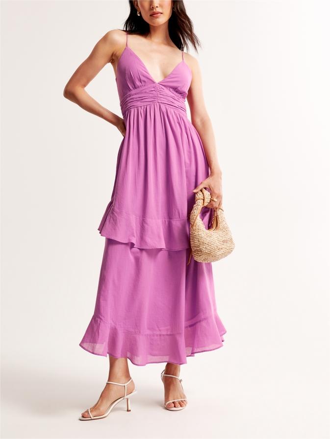 Women Tiered Ruffle Maxi Dress