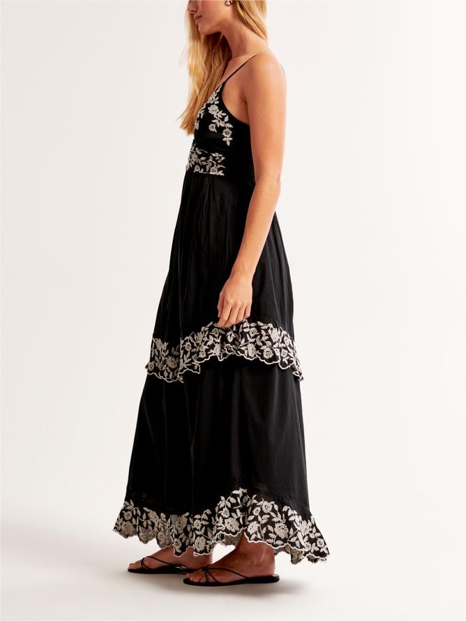 Women Tiered Ruffle Maxi Dress