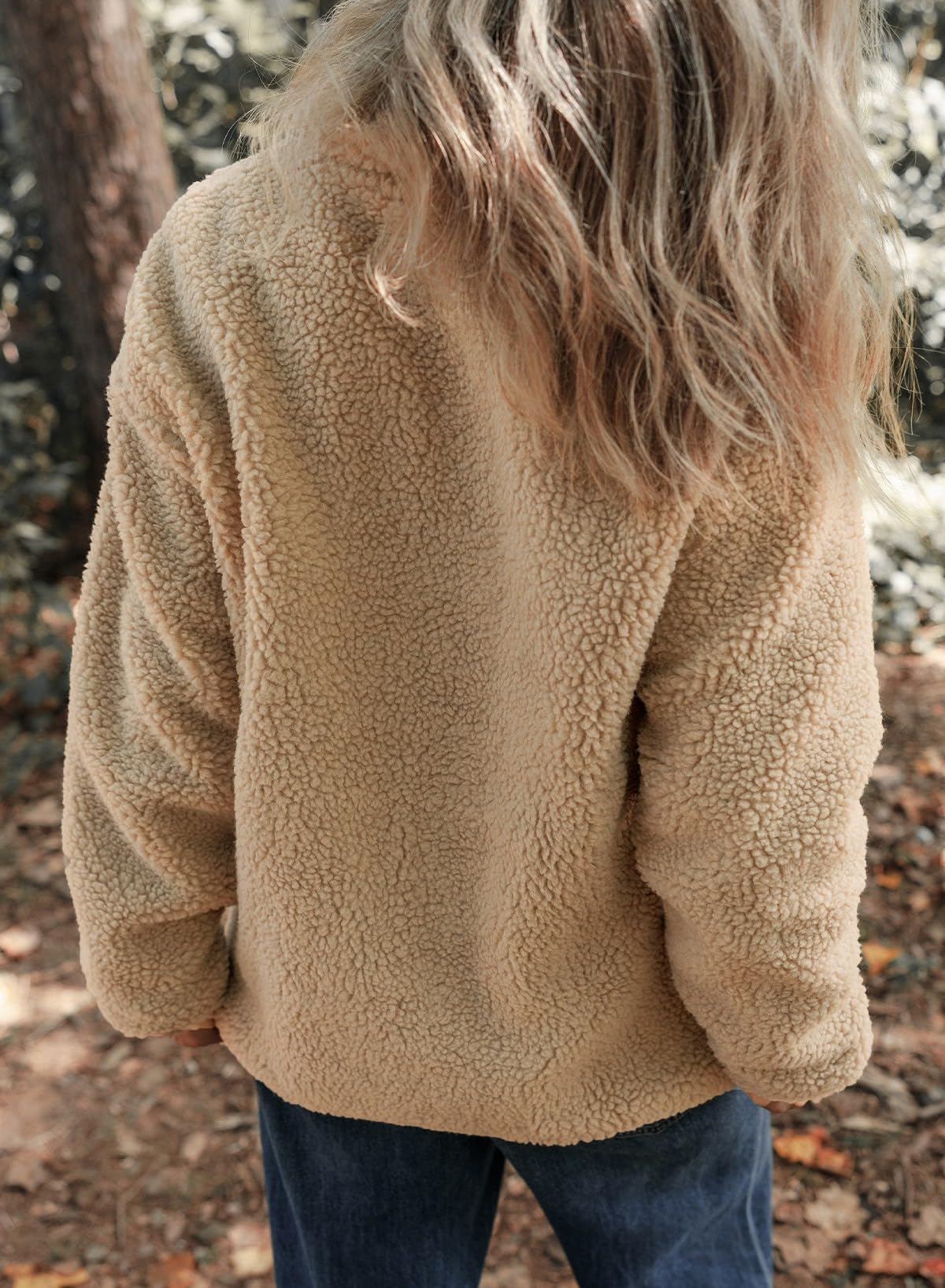 Womens Winter Trendy Full Zipper Fleece Jackets with Pockets