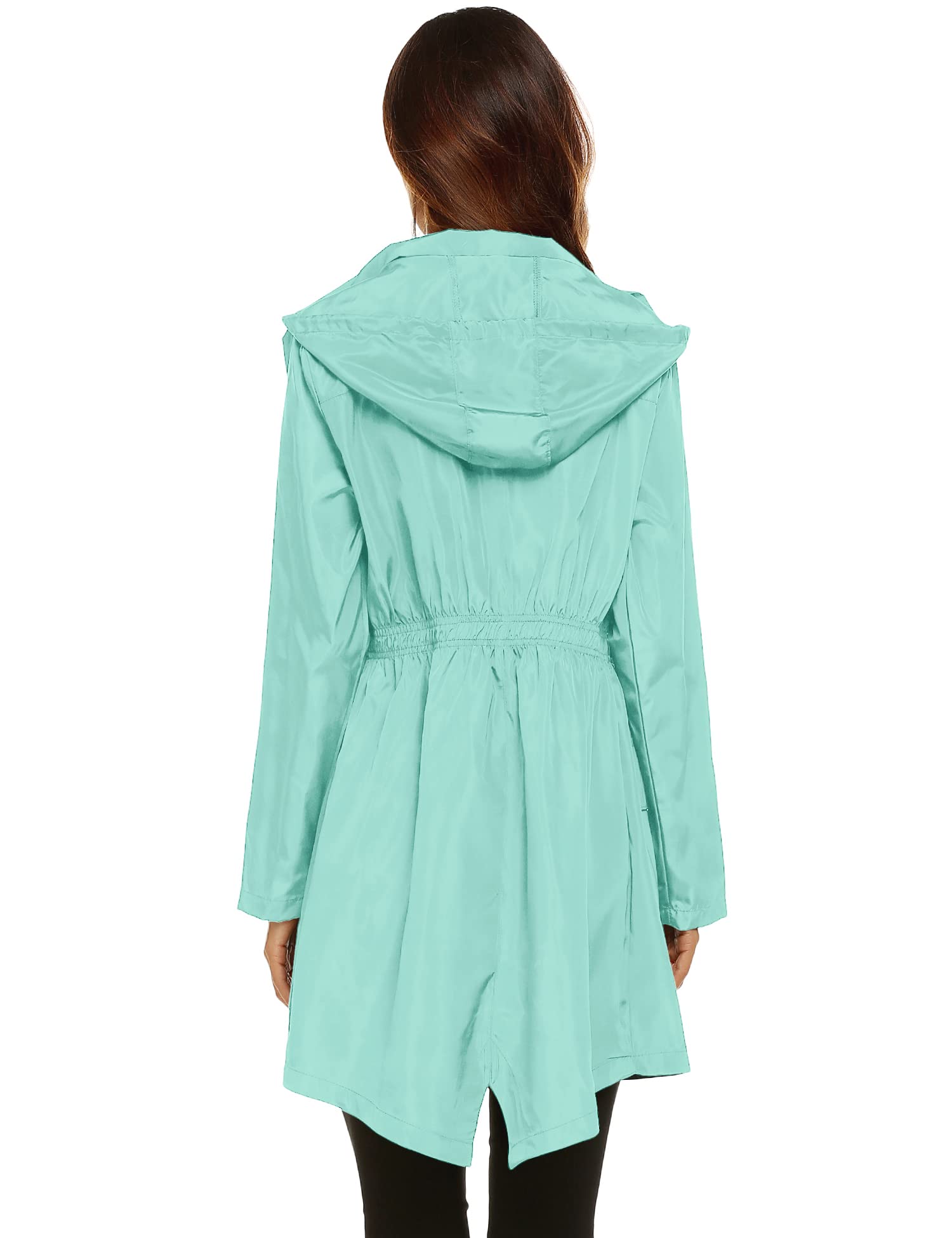 Women's Waterproof Lightweight Rain Jacket Active Outdoor Hooded Raincoat