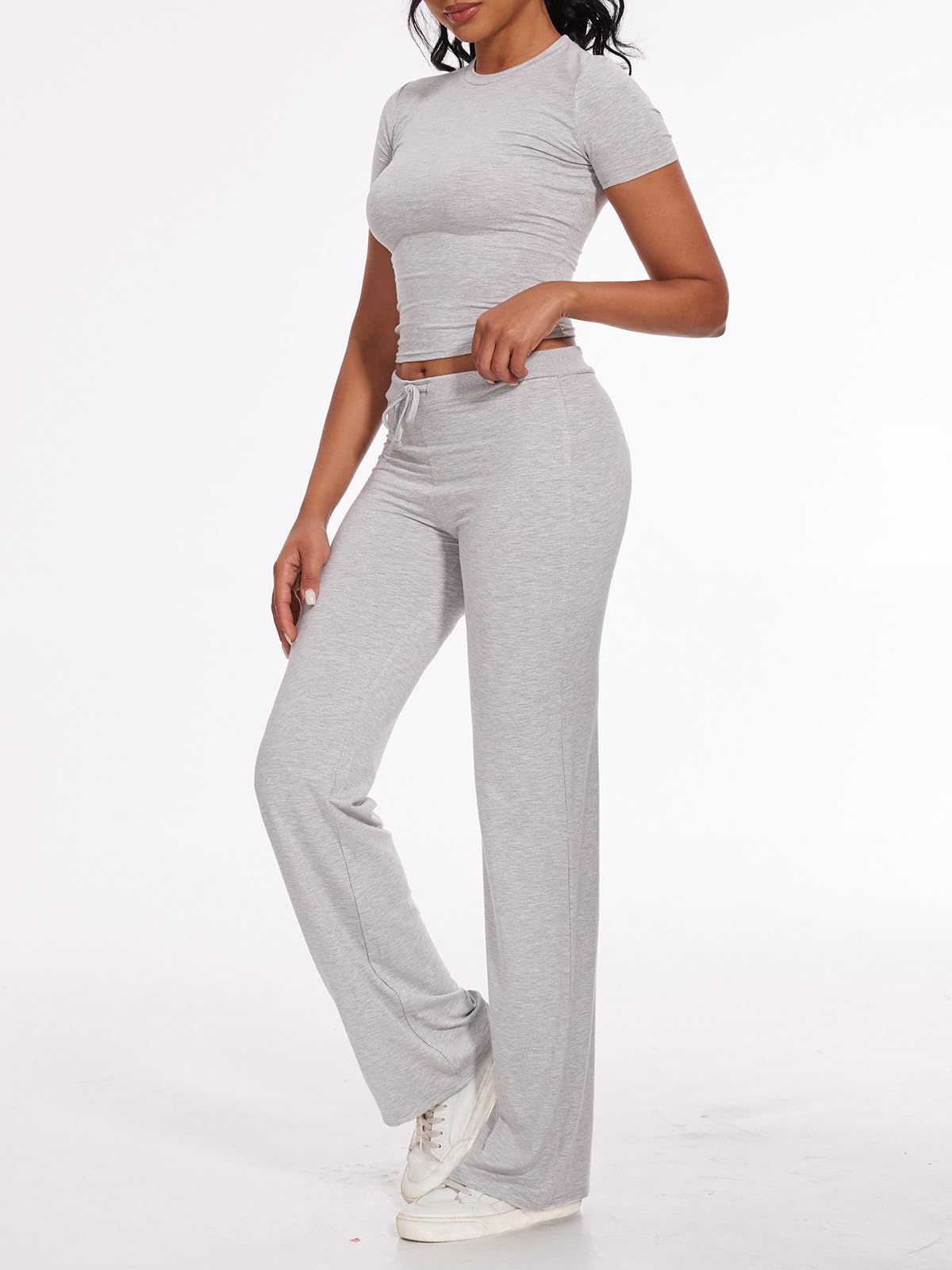 Women's 2 Piece Lounge Sets Straight Leg Pants Set 